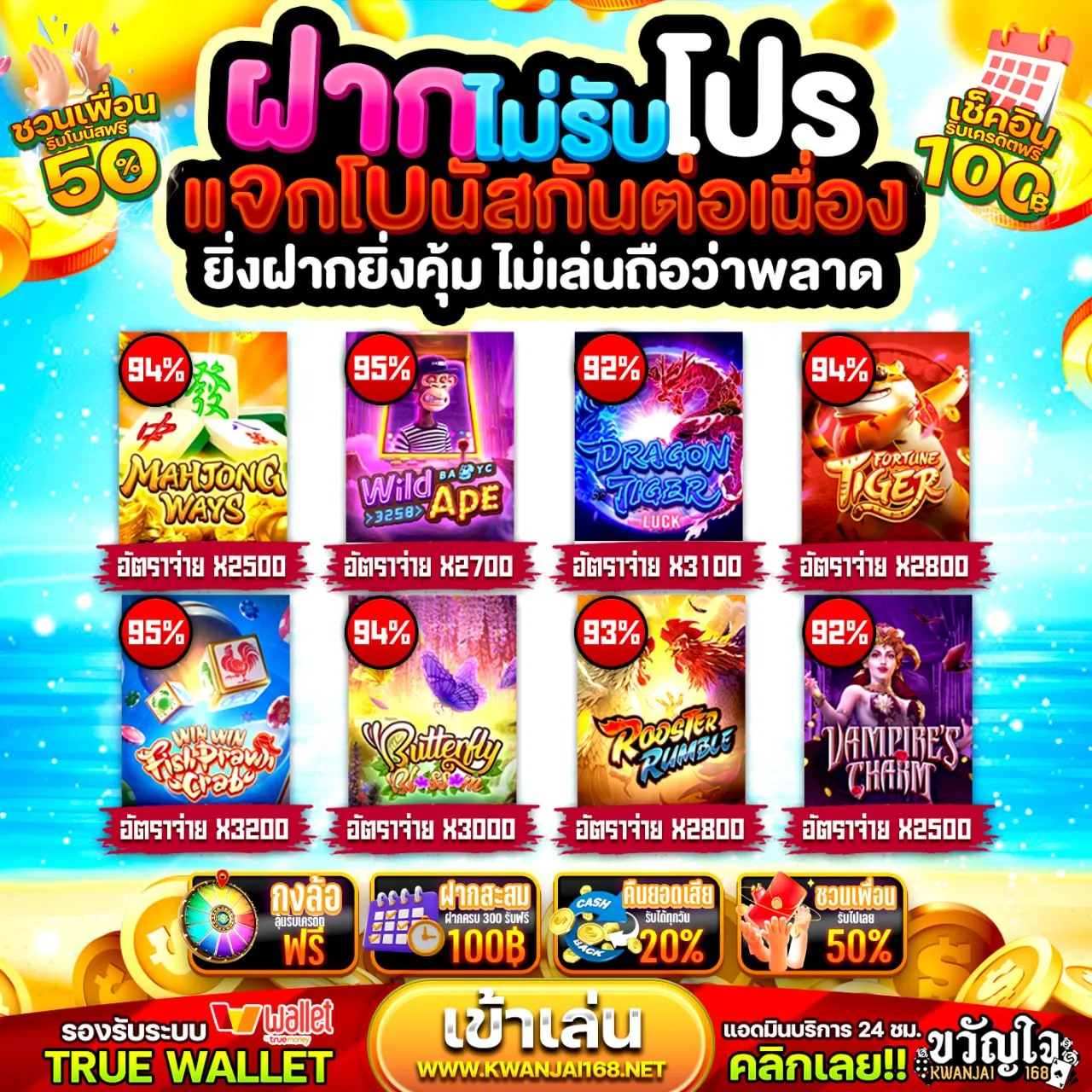 15รับ100 สมาชิกใหม่ มีโอกาสถอนทุกบิลฝาก