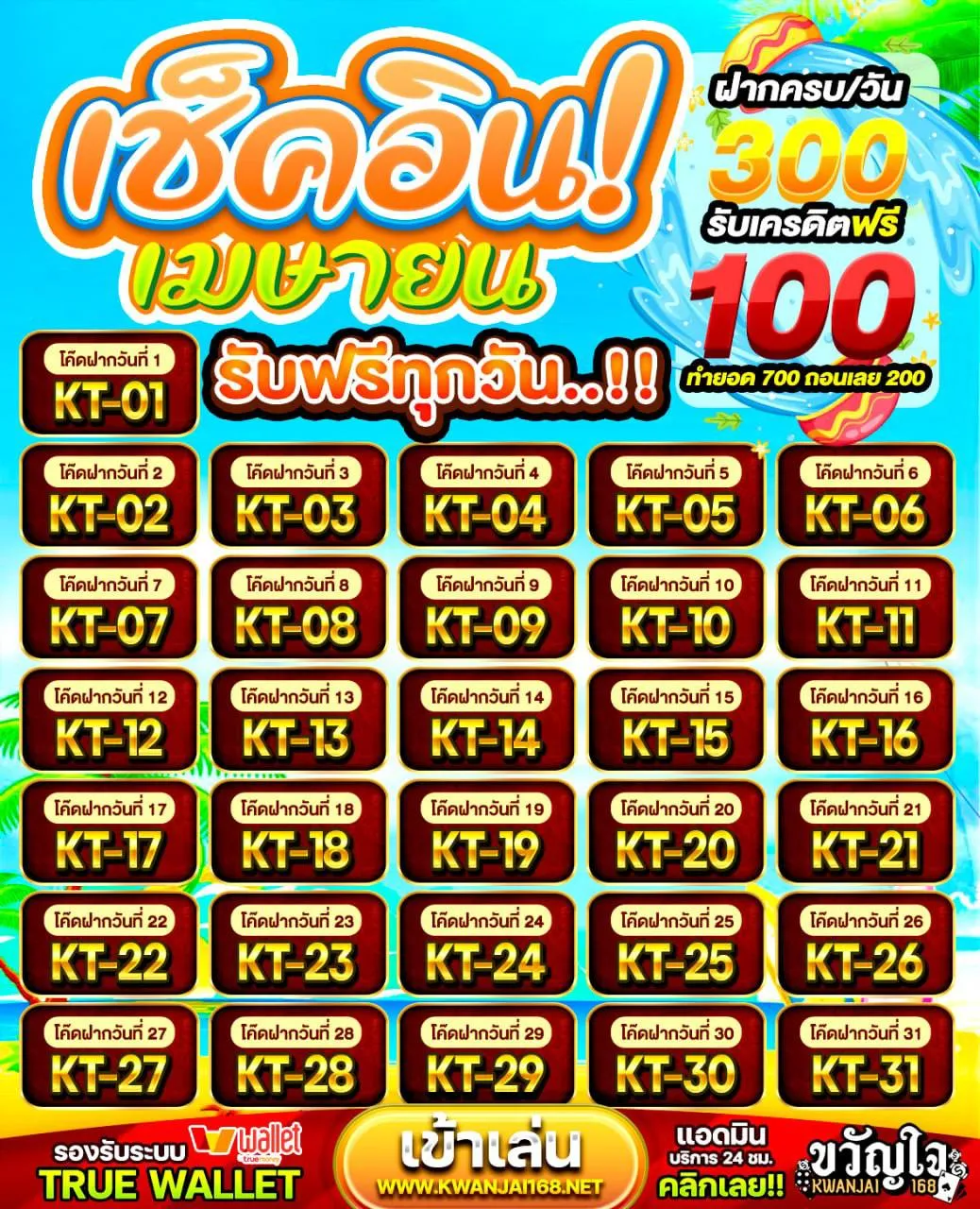 10 รับ 100 ทํา 400ถอน 200
